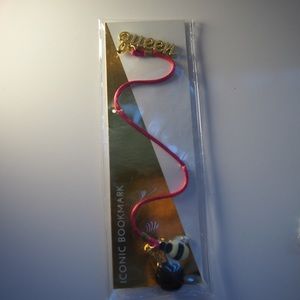 Queen bee bookmark with bee charm
